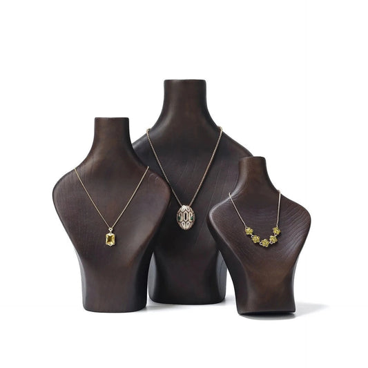 Necklace display stand, solid wood, walnut jewelry display stand, pendant hanger, portrait neck rack, jewelry display props