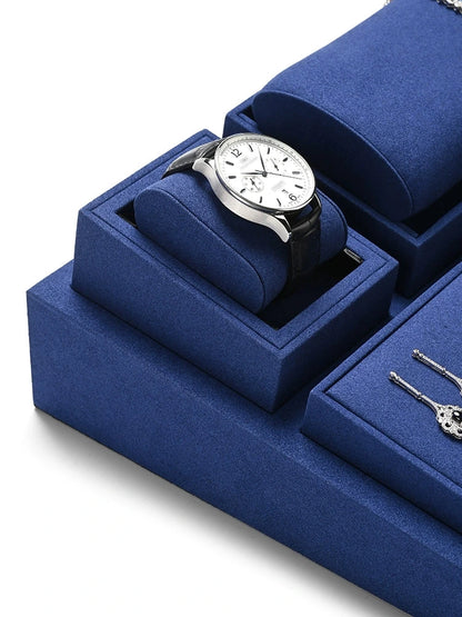 Light luxury jewelry display props, high-end microfiber rings, necklaces, watch displays, jewelry display shelves