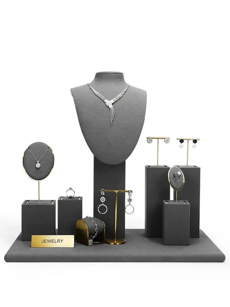 Grey Necklace Display Stand