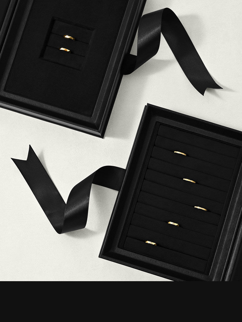 Jewelry storage box creative ribbon book box flap ring necklace jewelry display gift box