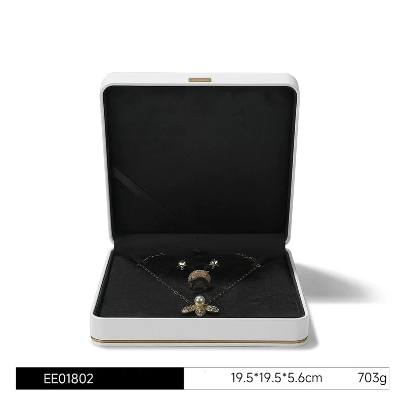 Jewelry box, wedding PU leather ring box, earrings, necklace storage box, confession jewelry packaging, gift box