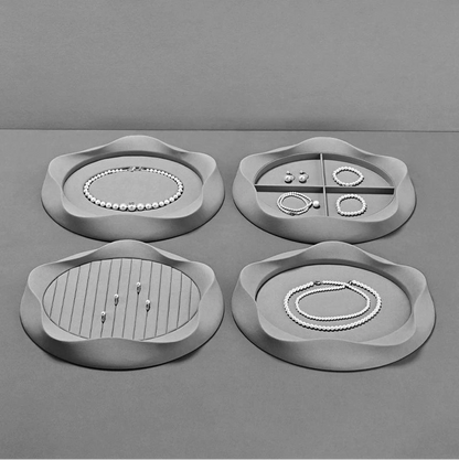 Pearl jewelry pallets, jewelry pallets, microfiber rings, necklaces, earrings, bracelets, display props