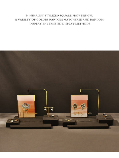 Luxury jewelry display props, microfiber rings, earrings, necklaces, plates, counter displays Jim Display