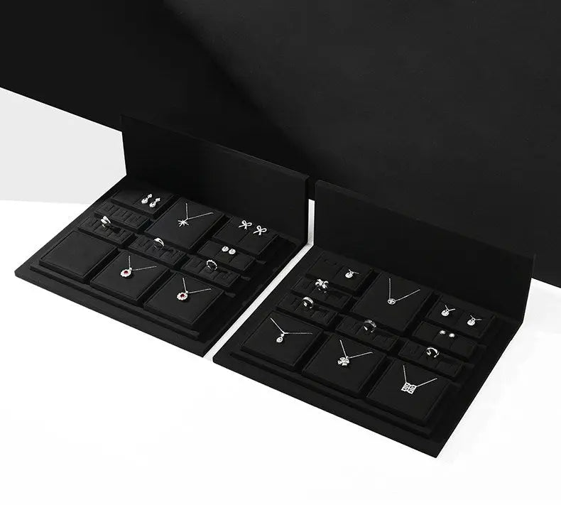 Jewelry display props, high-end microfiber necklace ring counter display jewelry display packaging Jim Display