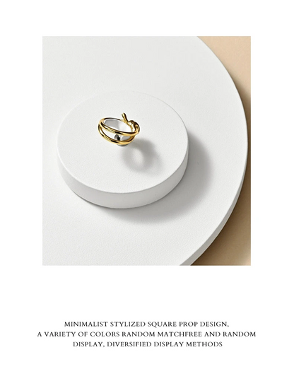 Light luxury jewelry display stand, PU white earrings, ring pendants, jewelry display props