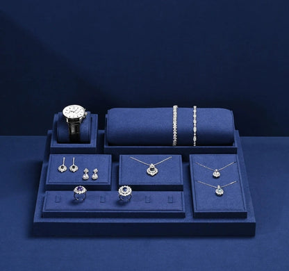 Light luxury jewelry display props, high-end microfiber rings, necklaces, watch displays, jewelry display shelves