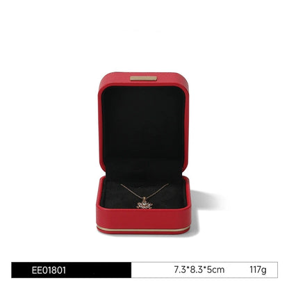 Jewelry box, wedding PU leather ring box, earrings, necklace storage box, confession jewelry packaging, gift box