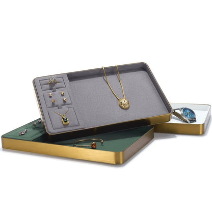 light luxury metal rounded jewelry display tray ring necklace bracelet watch jewelry tray jewelry storage tray