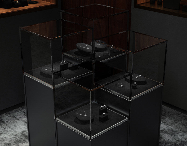 Jewelry window display, high-end rings, earrings, necklaces, jewelry display packaging - Jim Display