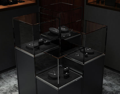 Jewelry window display, high-end rings, earrings, necklaces, jewelry display packaging - Jim Display