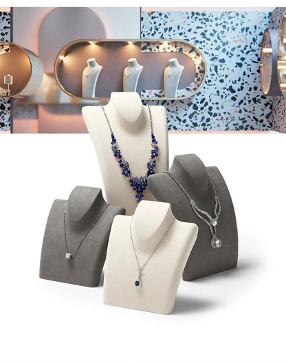 Luxury necklace display stand, model neck display rack, pendant jewelry hanger, window jewelry display props