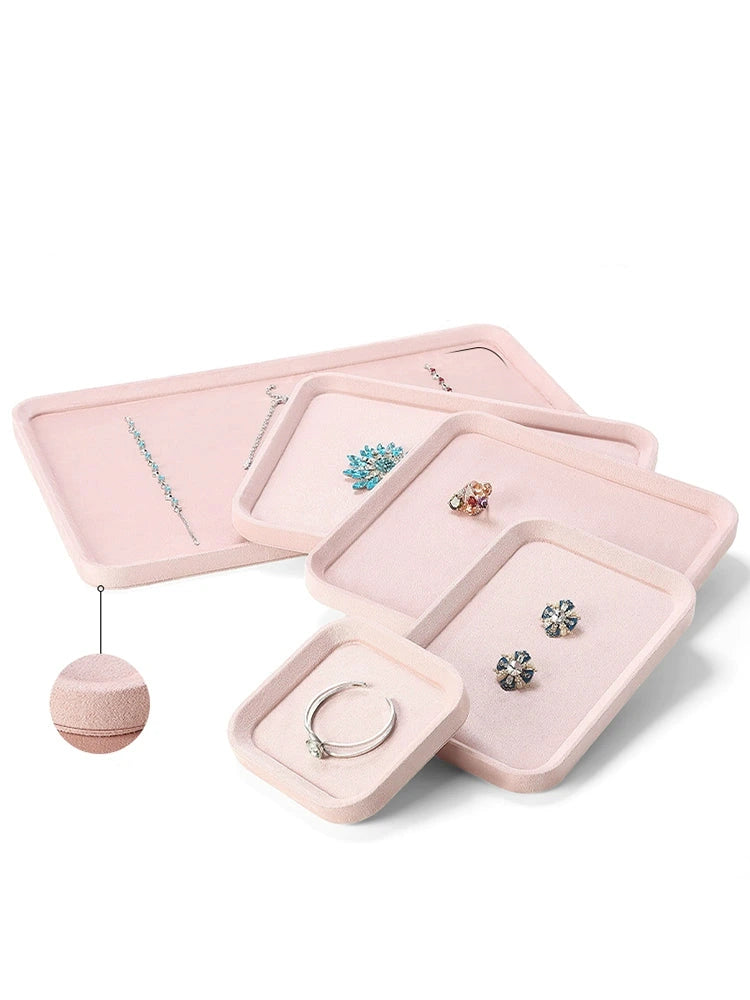 High-end jewelry plates, jewelry storage plates, rings, necklaces, jewelry display plates, display props plates, microfiber jewelry trays