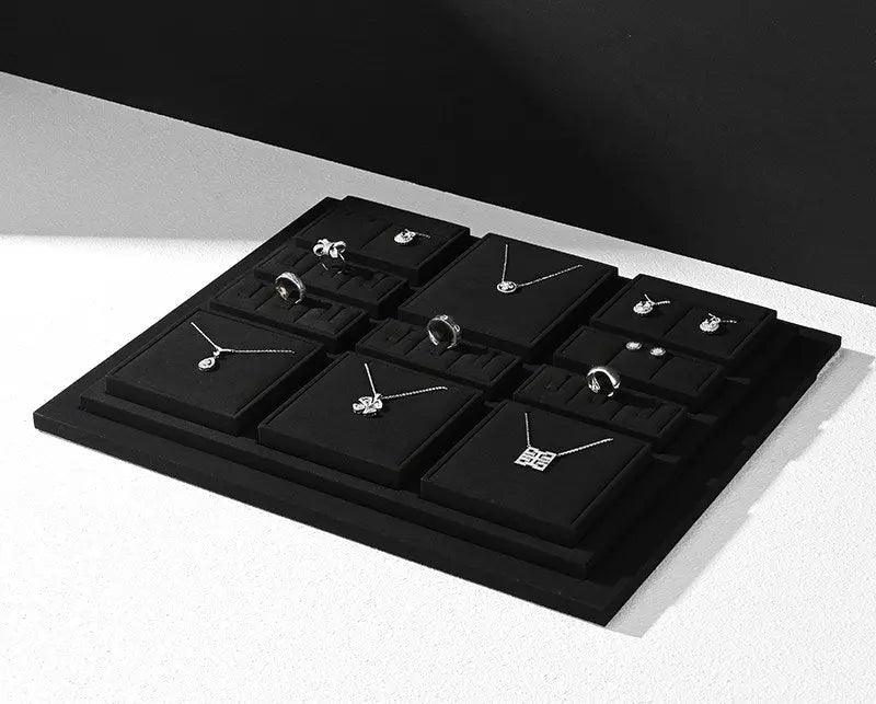 Jewelry display props, high-end microfiber necklace ring counter display jewelry display packaging Jim Display