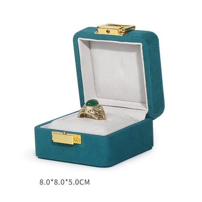 Orange Microfiber Jewelry Box Premium Ring Box Single Ring Jewelry Box Bracelet Box Necklace Box Gift Box With Lock