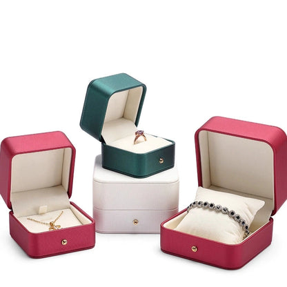 High-end Engagement Ring Box, Necklace, Bracelet, Jewelry Storage Box, Gift Jewelry Box, Three Gold Storage Box