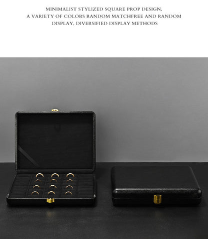 Luxury jewelry box, high-end leather rings, necklaces, earrings, jewelry storage box, display display packaging
