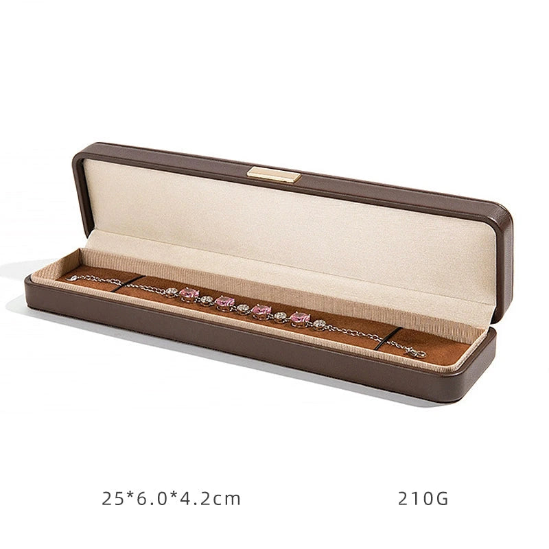 Light luxury Jewelry box high-end export suede inner bracelet bracelet necklace ring box high-end