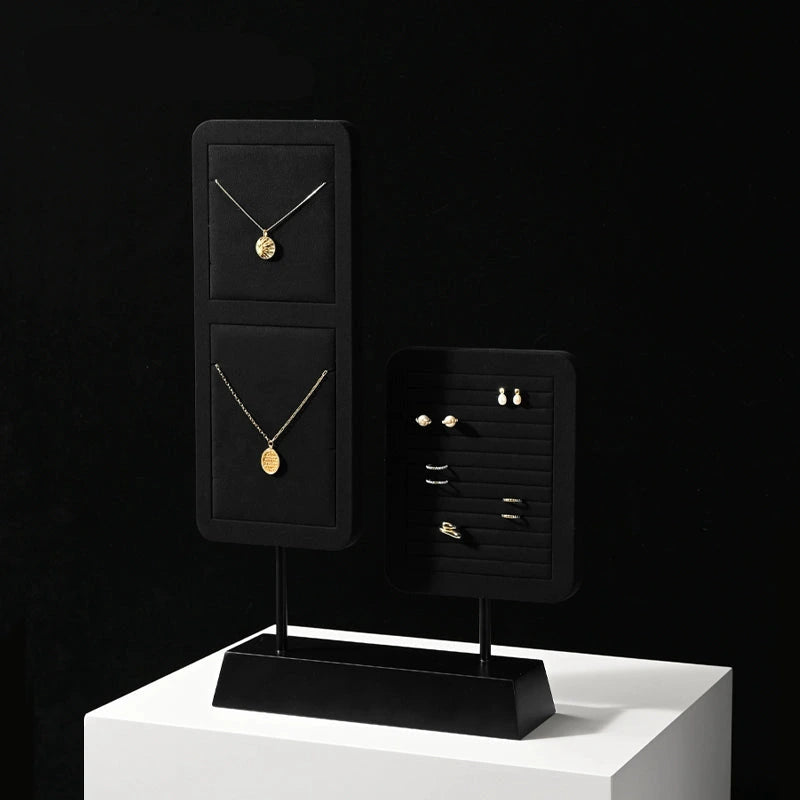 High Grade Jewelry Display Props Premium Black Ring Earrings Necklace Jewelry Display Stand