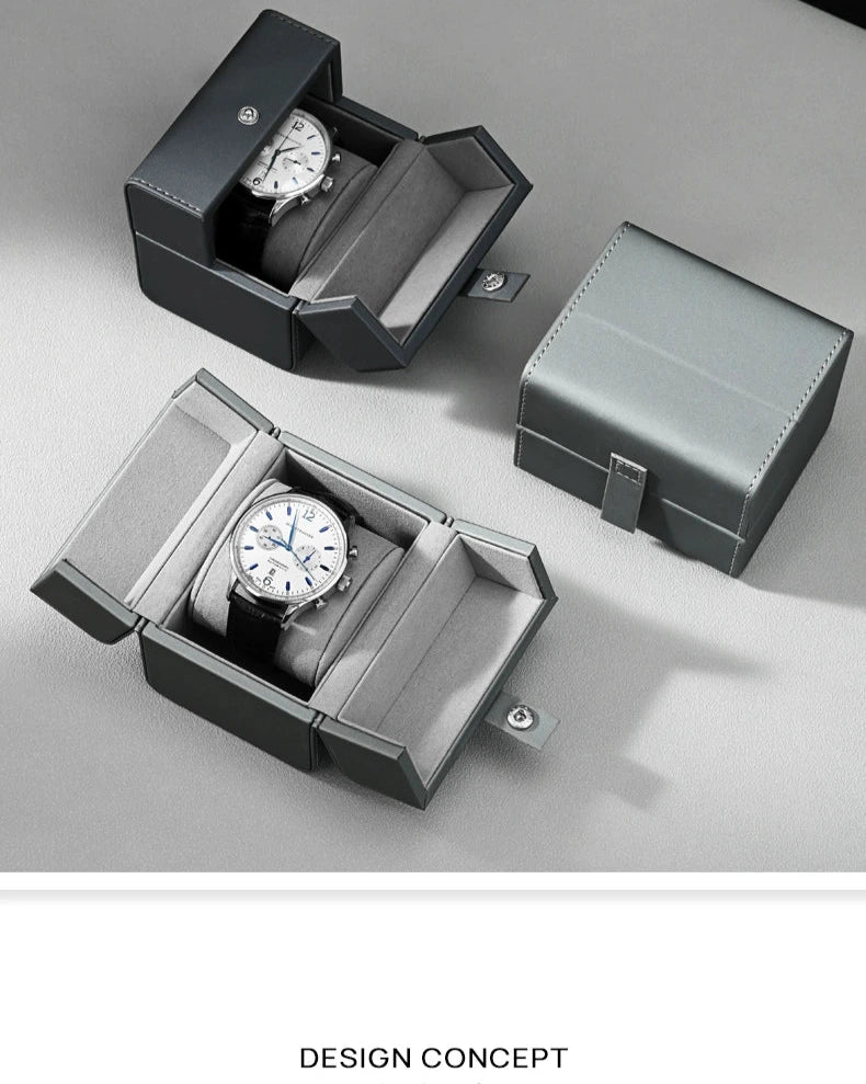 Watch box PU leather portable folio watch storage box watch box watch box travel case watch packaging box