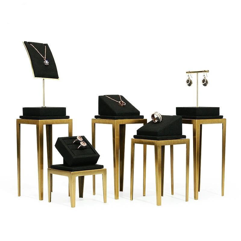 Black jewelry counter display props, necklaces, rings, earrings, studs, bracelets, jewelry display racks