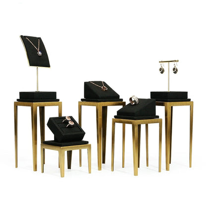 Black jewelry counter display props, necklaces, rings, earrings, studs, bracelets, jewelry display racks