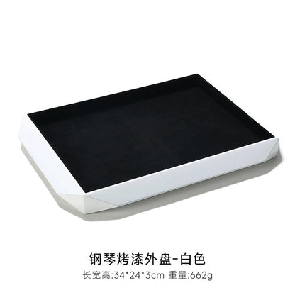 Jewelry display plate, lacquer jewelry placement plate, bracelet, ring, earring, plate, gray necklace storage plate, jewelry tray