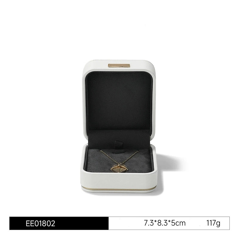 Jewelry box, wedding PU leather ring box, earrings, necklace storage box, confession jewelry packaging, gift box