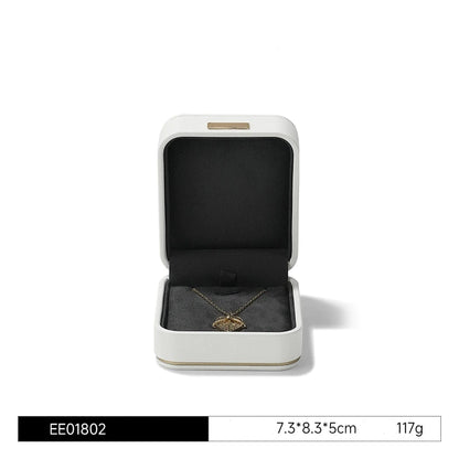 Jewelry box, wedding PU leather ring box, earrings, necklace storage box, confession jewelry packaging, gift box