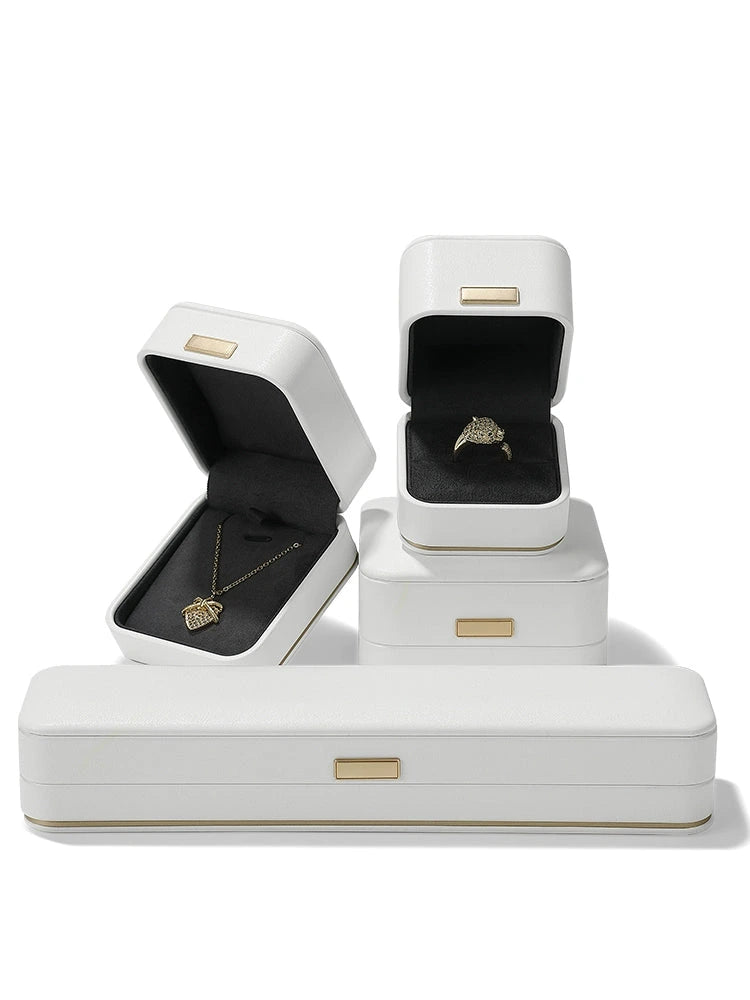 Jewelry box, wedding PU leather ring box, earrings, necklace storage box, confession jewelry packaging, gift box