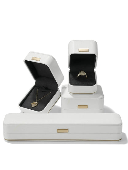 Jewelry box, wedding PU leather ring box, earrings, necklace storage box, confession jewelry packaging, gift box