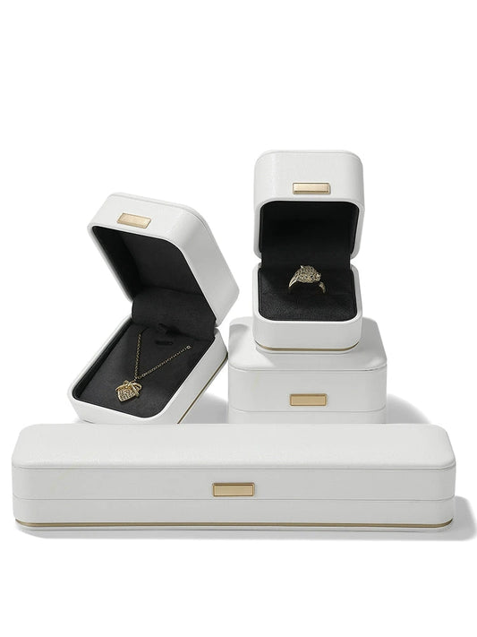 Jewelry box, wedding PU leather ring box, earrings, necklace storage box, confession jewelry packaging, gift box