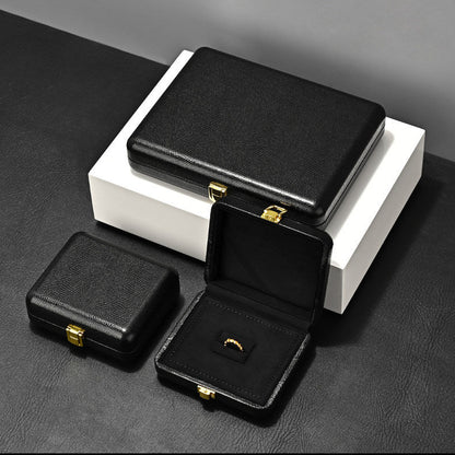 Luxury jewelry box, high-end leather rings, necklaces, earrings, jewelry storage box, display display packaging