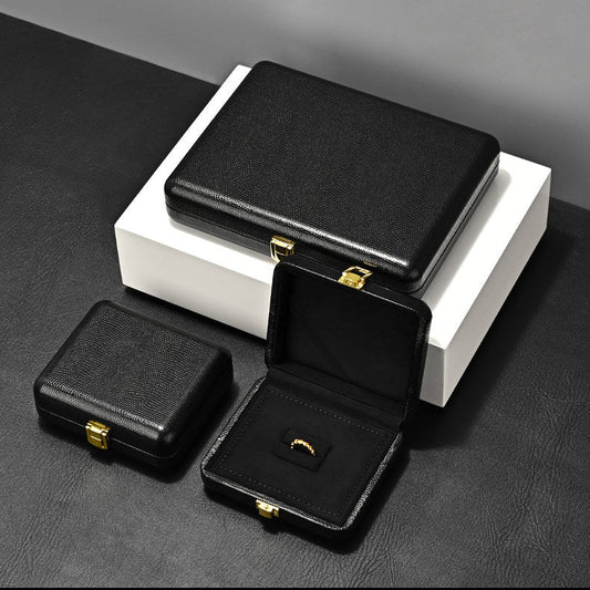 Luxury jewelry box, high-end leather rings, necklaces, earrings, jewelry storage box, display display packaging