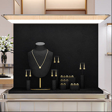 Luxury jewelry display shelf, rings, earrings, necklaces, jewelry display props, window display shelves