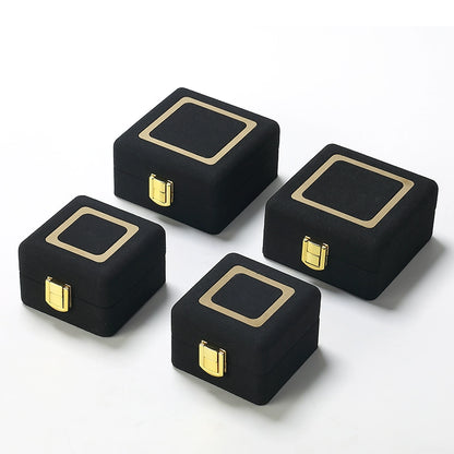 Jewelry Box, Microfiber Metal Buckle, Ring, Pendant Box, Jewelry Storage, Box, Necklace, Gift Box