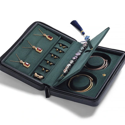 Leatherette traveling jewelry case, multi-jewelry case, jewelry display, jewelry exhibition traveling case