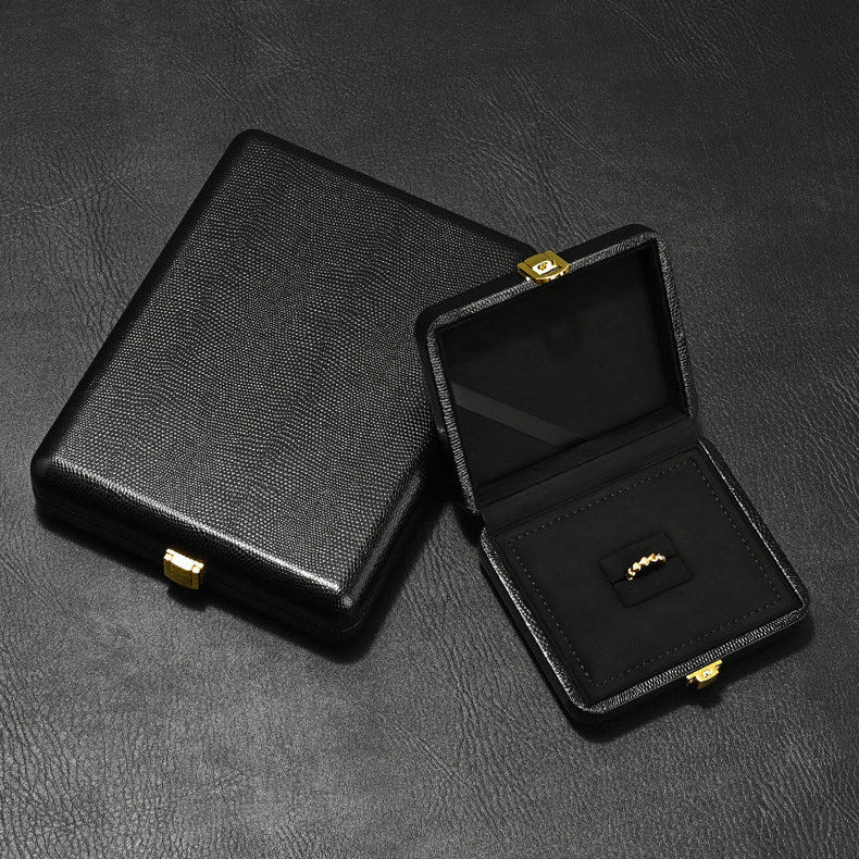 Luxury jewelry box, high-end leather rings, necklaces, earrings, jewelry storage box, display display packaging