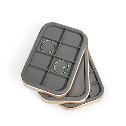Jewelry display props microfiber jewelry display tray metal necklace ring earrings look at the pallet
