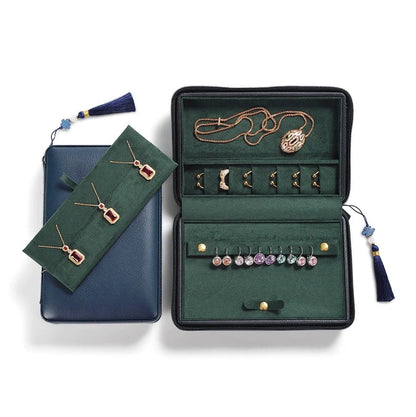 Leatherette traveling jewelry case, multi-jewelry case, jewelry display, jewelry exhibition traveling case