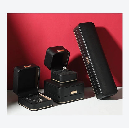 Jewelry box, wedding PU leather ring box, earrings, necklace storage box, confession jewelry packaging, gift box