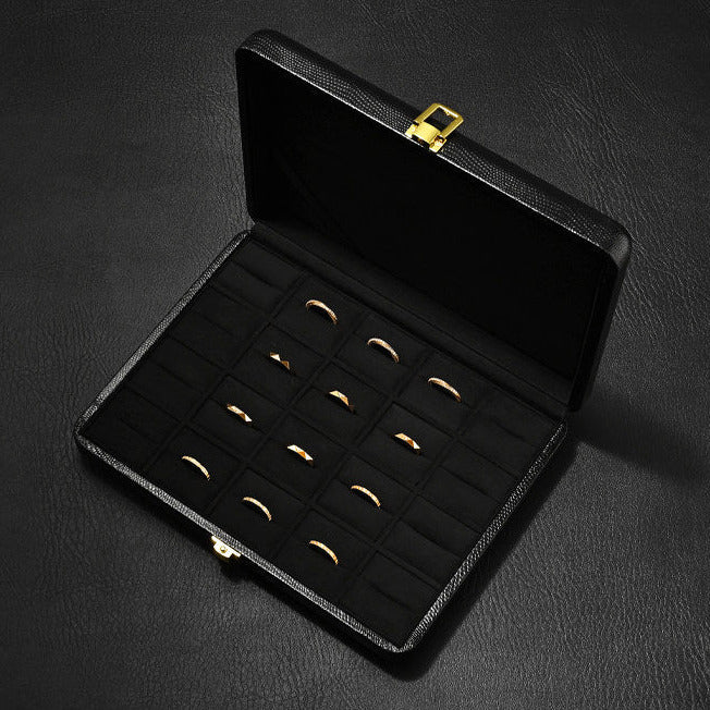 Luxury jewelry box, high-end leather rings, necklaces, earrings, jewelry storage box, display display packaging