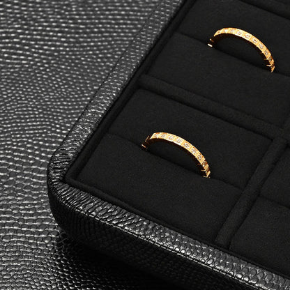 Luxury jewelry box, high-end leather rings, necklaces, earrings, jewelry storage box, display display packaging