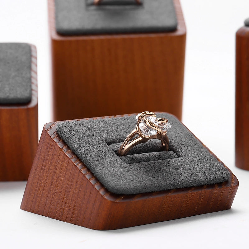 Ring Shelf Display Rack Solid Wood Jewelry Display Props Window Display Display