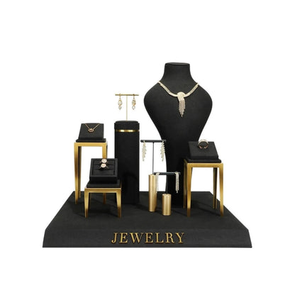 Black jewelry counter display props, necklaces, rings, earrings, studs, bracelets, jewelry display racks