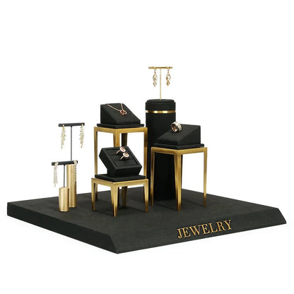 Black jewelry counter display props, necklaces, rings, earrings, studs, bracelets, jewelry display racks