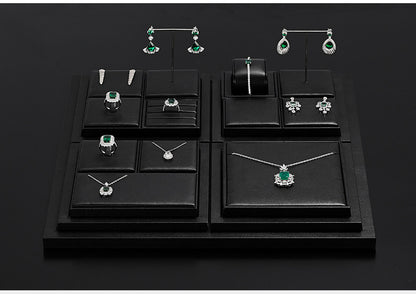 Luxury jewelry display props high-end PU rings, necklaces, earrings racks, counter jewelry display racks