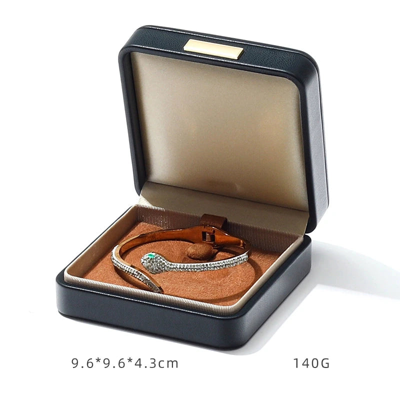 Light luxury Jewelry box high-end export suede inner bracelet bracelet necklace ring box high-end