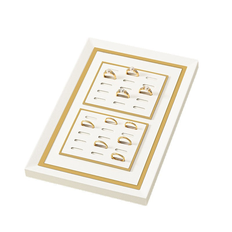 Luxury jewelry tray, metal watch holder, PU leather watch, ring counter, jewelry display props Jim Display