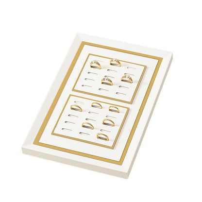 Luxury jewelry tray, metal watch holder, PU leather watch, ring counter, jewelry display props Jim Display