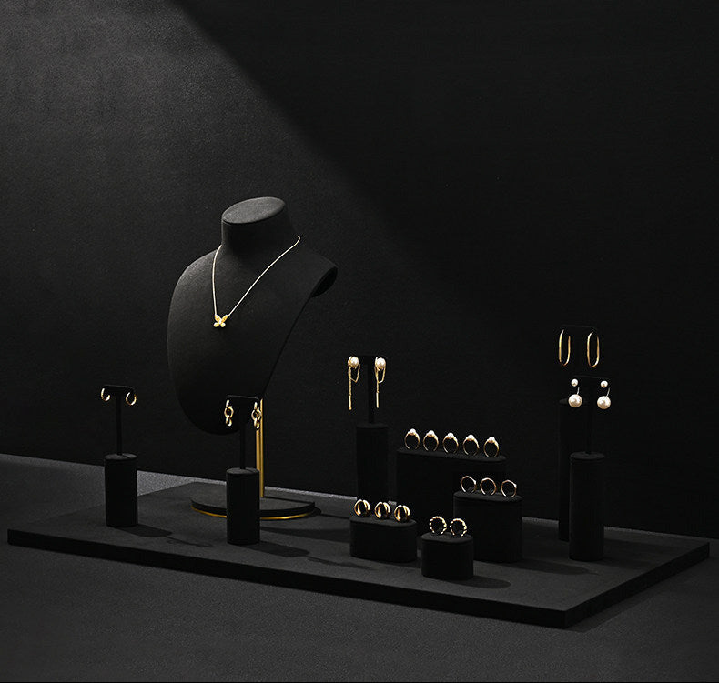 Luxury jewelry display shelf, rings, earrings, necklaces, jewelry display props, window display shelves